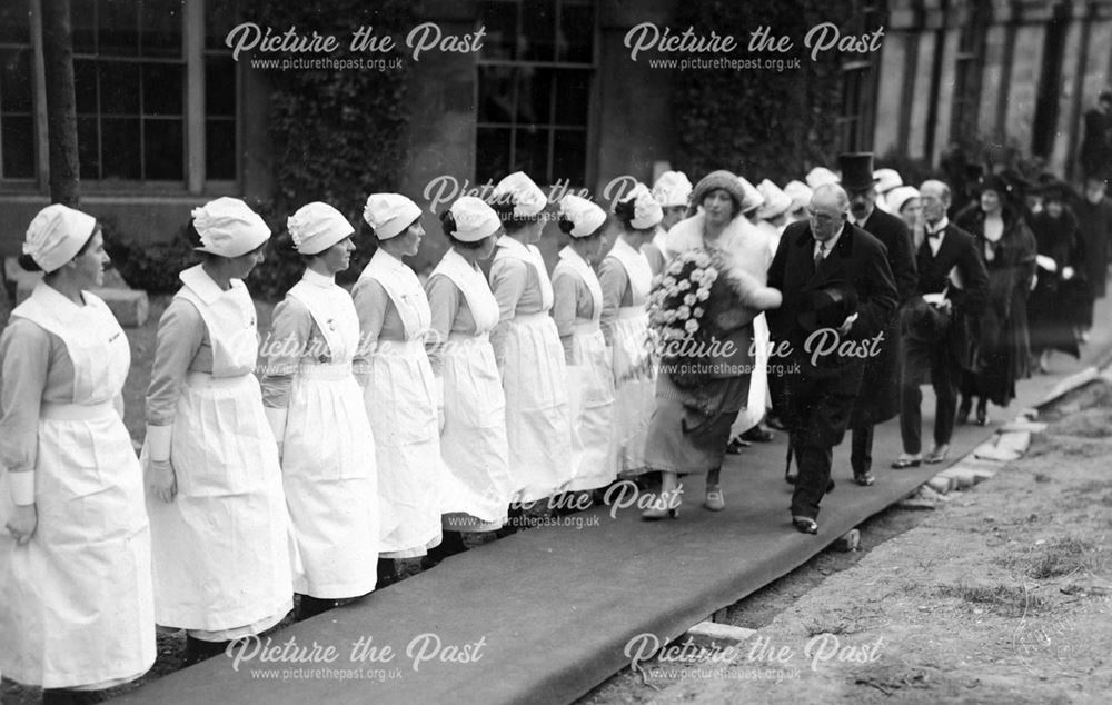 HRH The Princess Mary visiting the Devonshire Hospital, Buxton, 1921