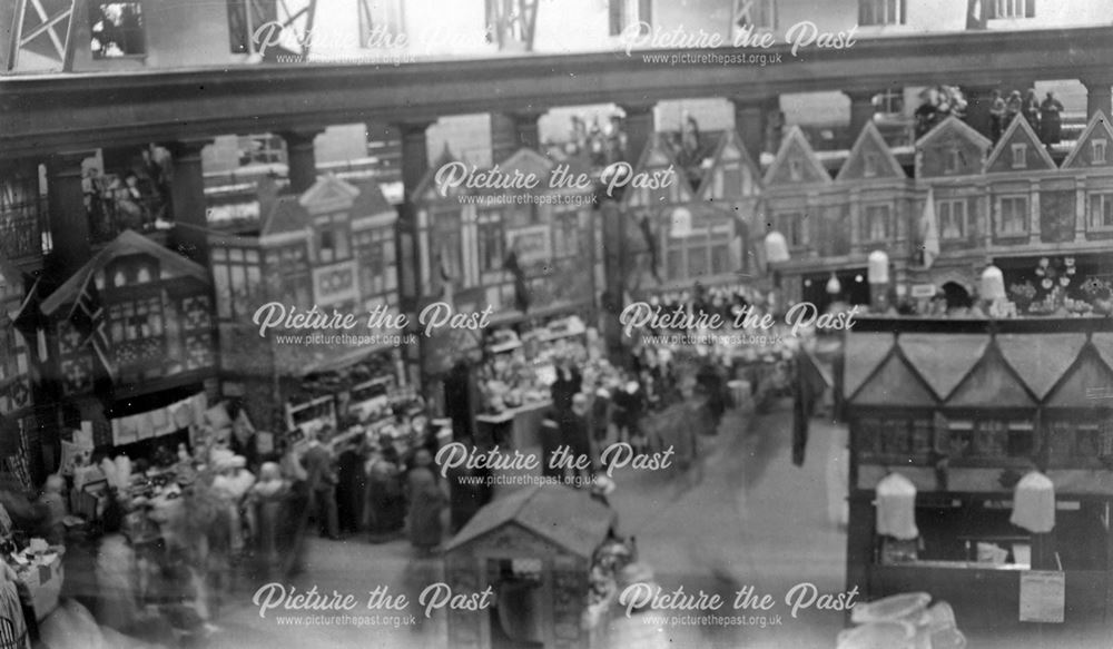 Indoor market bazaar at the Devonshire Hospital, Buxton, 1920s ?