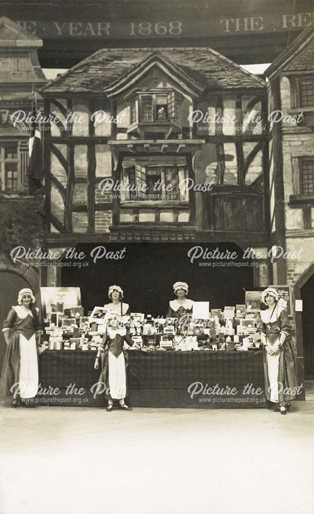 Indoor market bazaar at the Devonshire Hospital, Buxton, 1920s ?