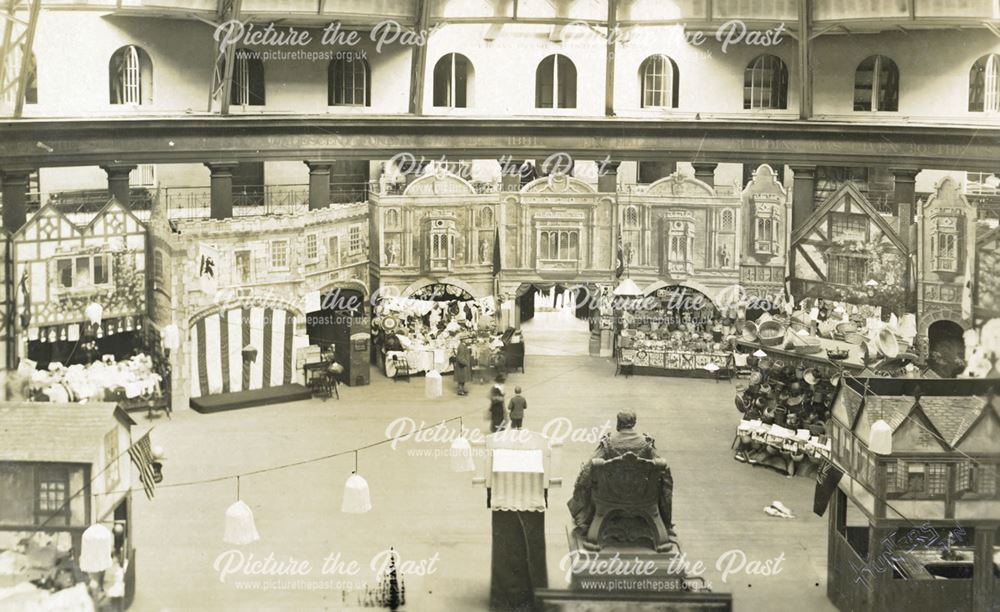 Indoor market bazaar at the Devonshire Hospital, Buxton, 1920s ?