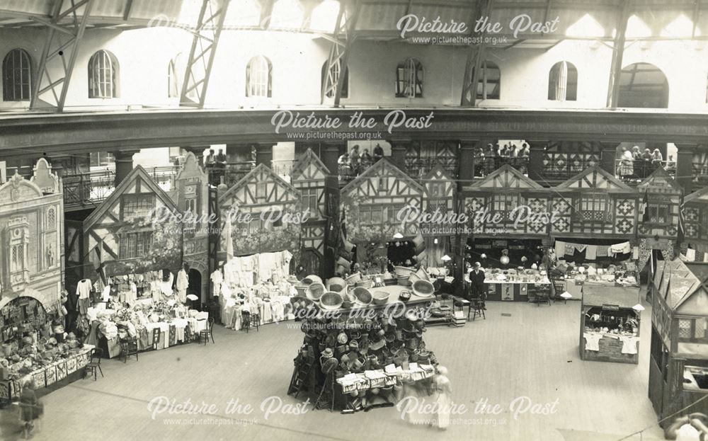 Indoor market bazaar at the Devonshire Hospital, Buxton, 1920s ?