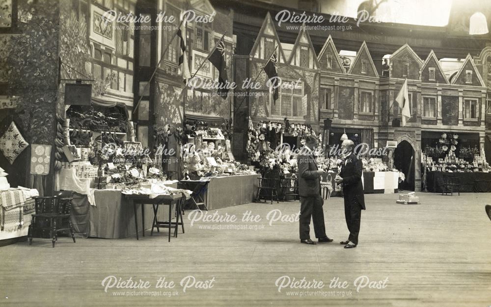 Indoor market bazaar at the Devonshire Hospital, Buxton, 1920s ?