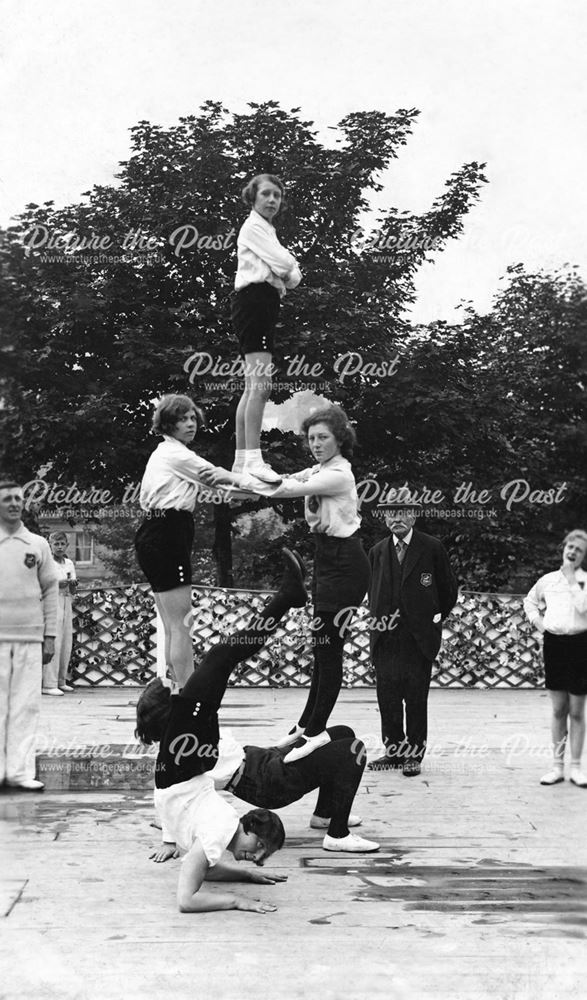 Gymnasts from Ben Simpson's Gym, Torr Street, Buxton, c 1930s ?