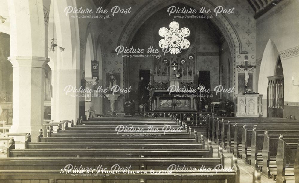 Interior of St Anne's Church, Buxton, c 1910 ?