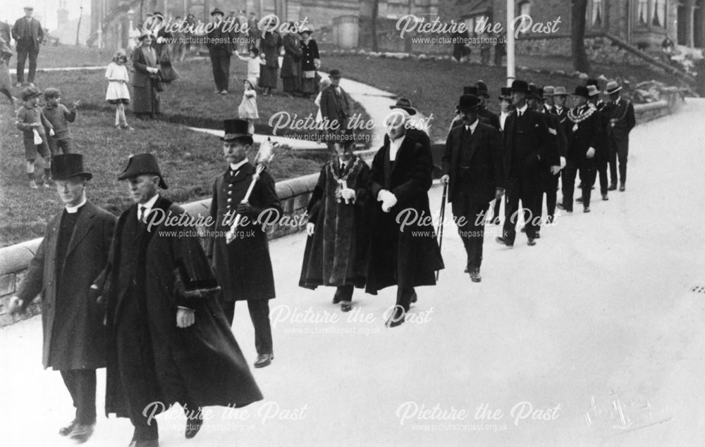 Procession for opening of the Natural Baths, Hall Bank, Buxton, 1924