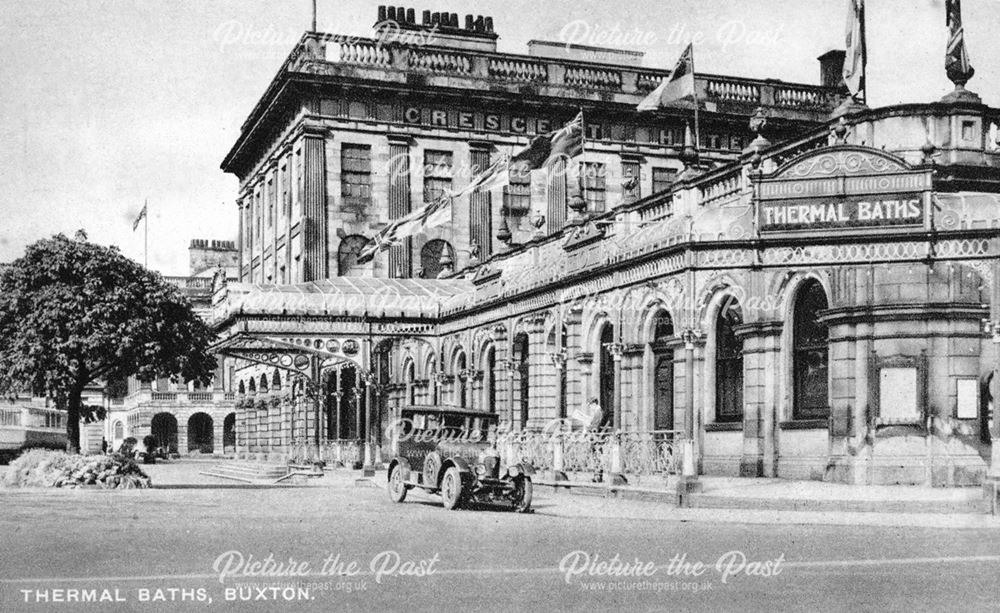 Thermal Baths and the Crescent Hotel, The Crescent, Buxton, c 1920