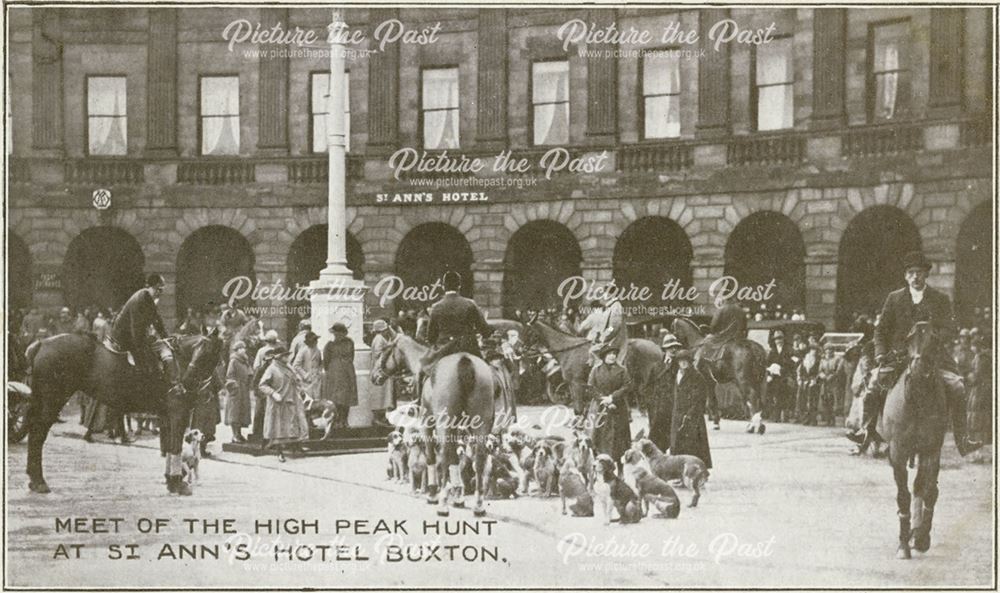 High Peak Hunt in The Crescent, Buxton, c 1920 ?
