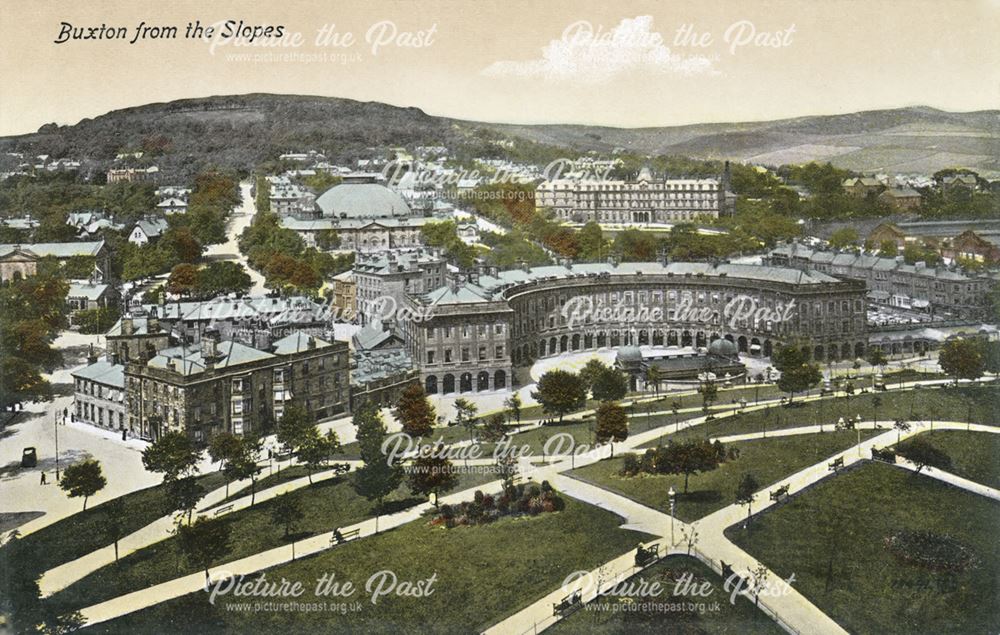 View from The Slopes, Buxton, c 1905 ?