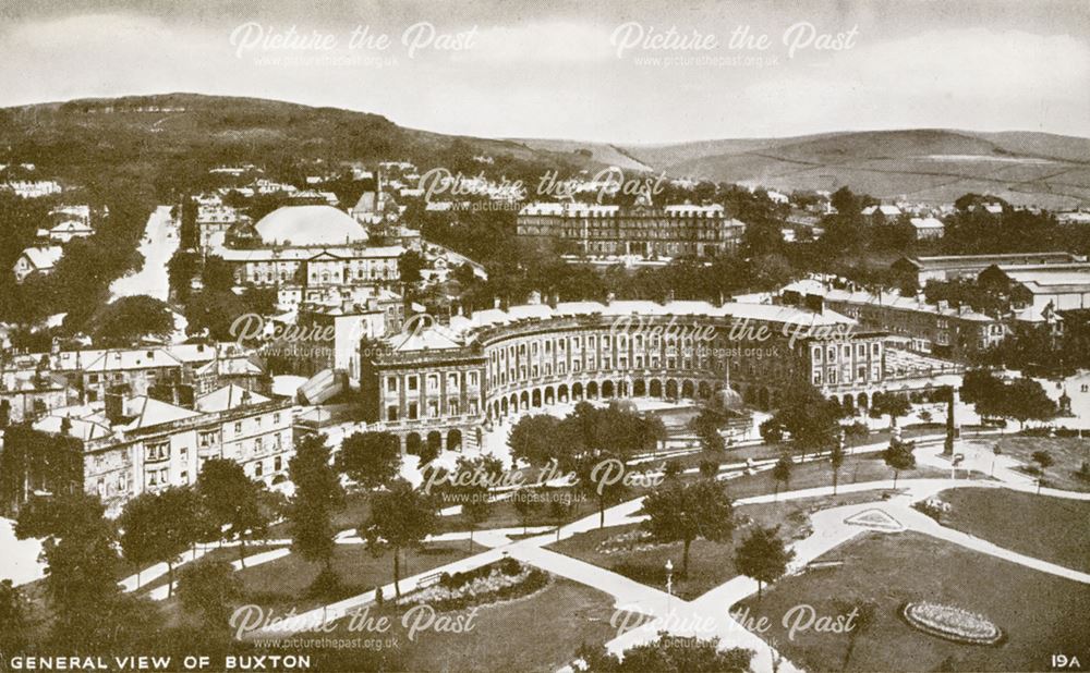 View from the Town Hall, Buxton, undated