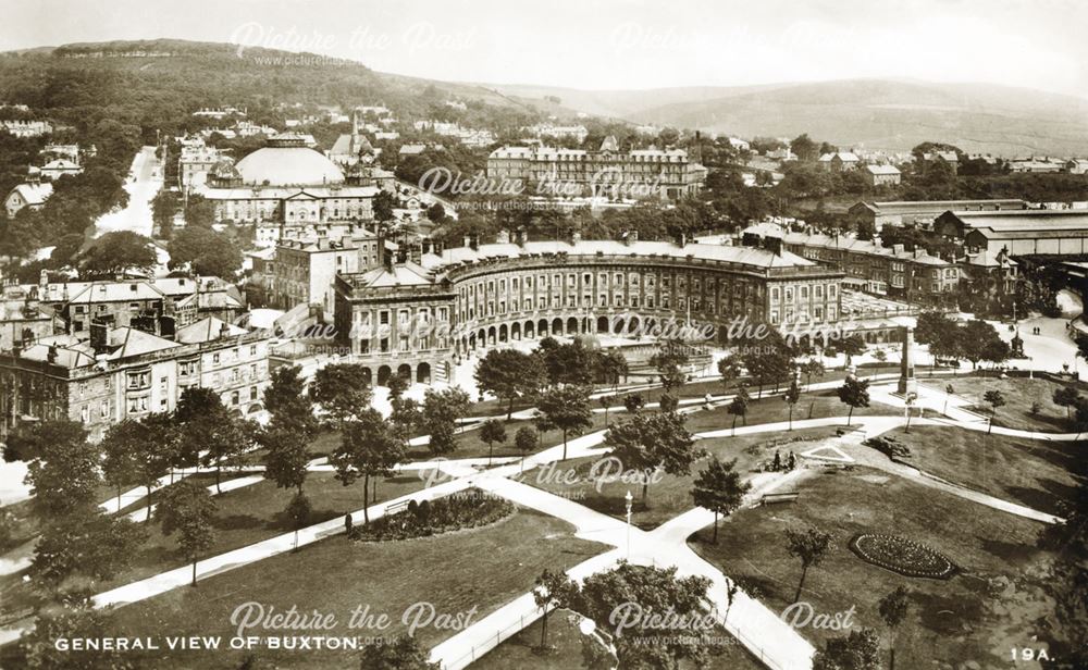 View from the Town Hall, Buxton, undated