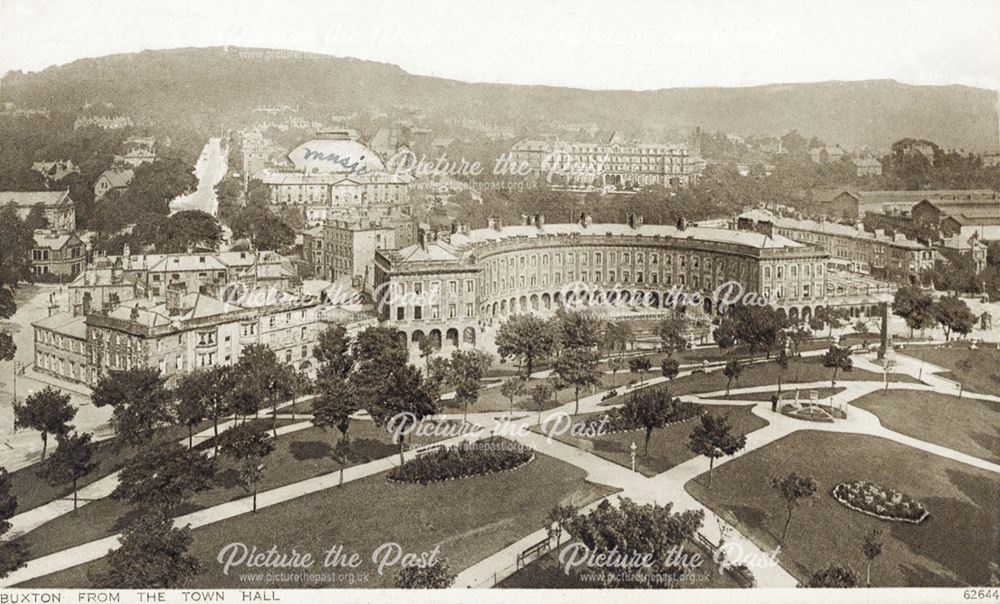 View from the Town Hall, Buxton, c 1933