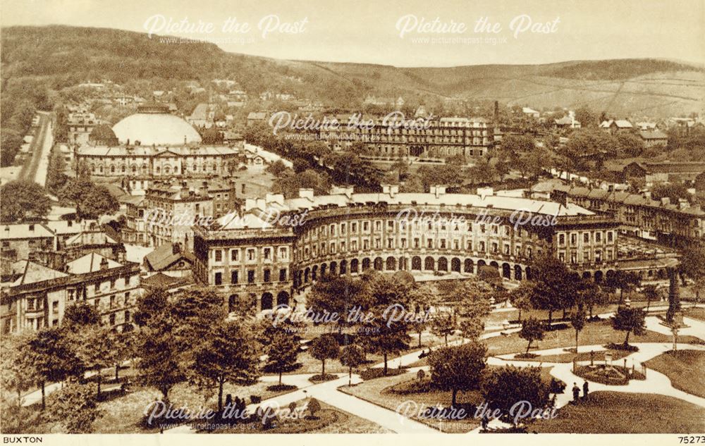 View from the Town Hall, Buxton, c 1930s ?