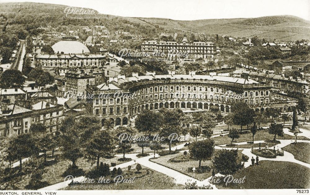 View from the Town Hall, Buxton, c 1930s ?
