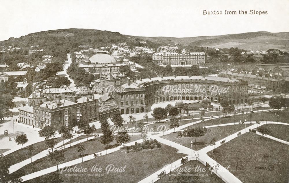 View from the Town Hall, Buxton, c 1910 ?