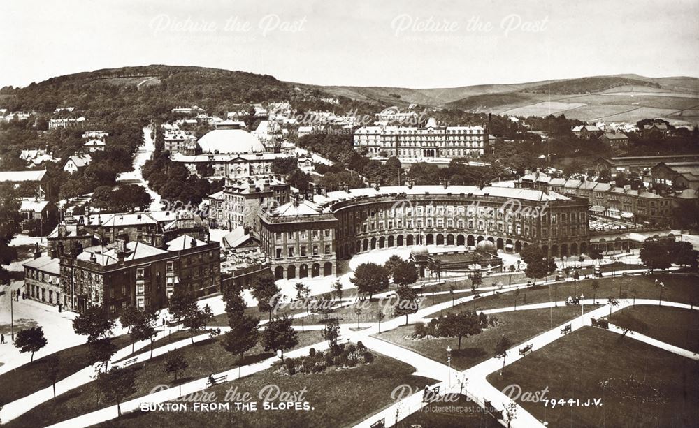 View from the Town Hall, Buxton, c 1910 ?