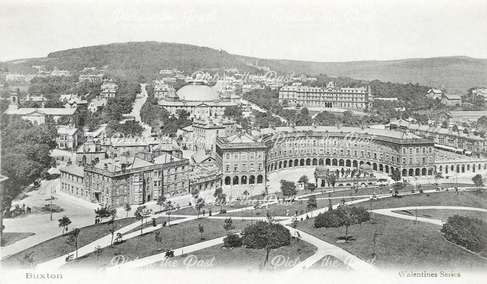 View from the Town Hall, Buxton, c 1905 ?