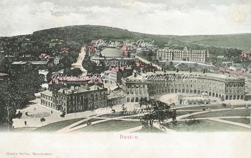 View from the Town Hall, Buxton, c 1904