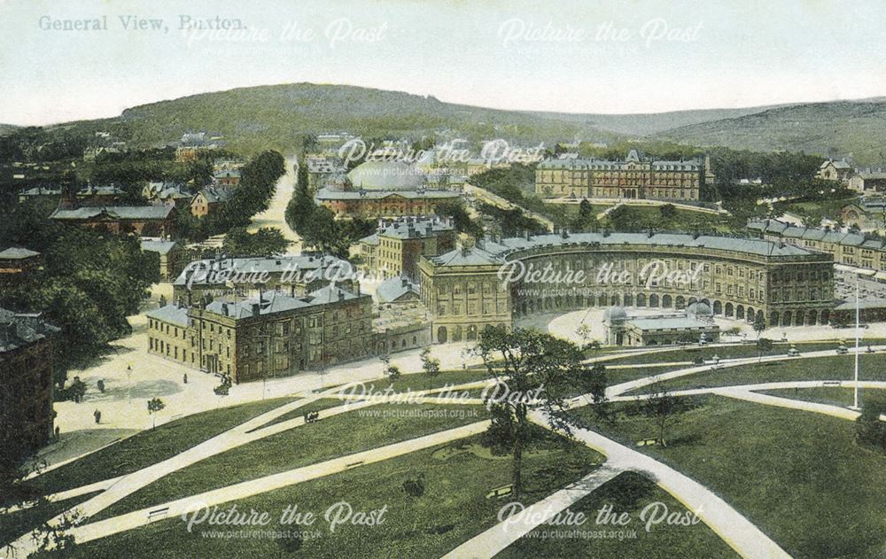 View from the Town Hall, Buxton, c 1902 ?