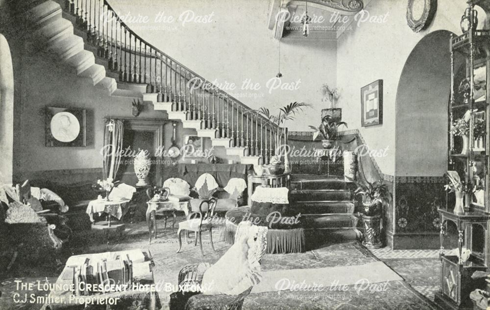 The Lounge in The Crescent Hotel, The Crescent, Buxton, undated