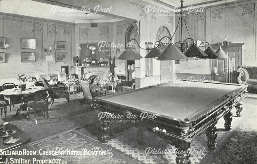 The Billiard Room in The Crescent Hotel, The Crescent, Buxton, post 1905 ?