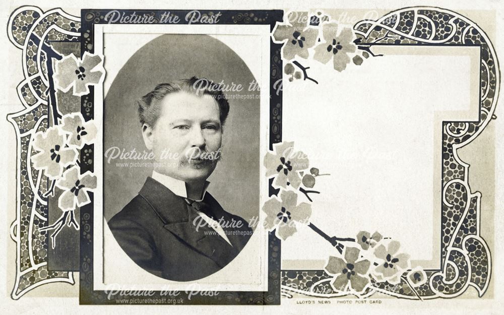 Photo Card sending birthday greetings to George Brunt, Buxton, 1909