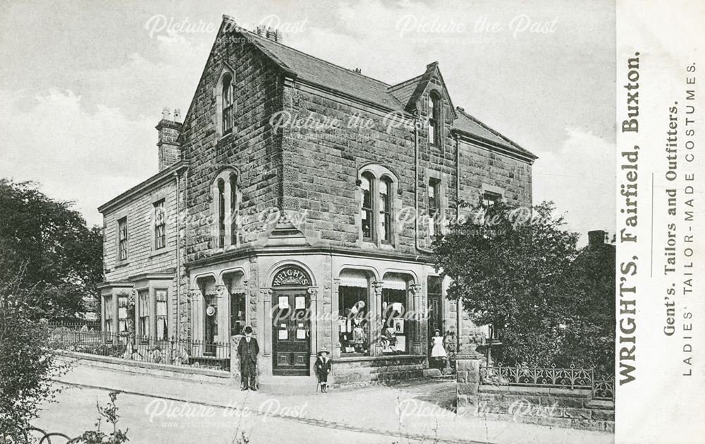Wright's 'Gent's Tailors and Outfitters' shop, Fairfield Road, Fairfield, c 1905 ?