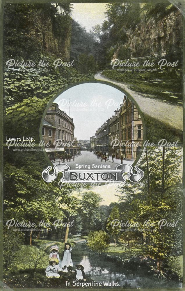 Multiview picture postcard,  Buxton, c 1918