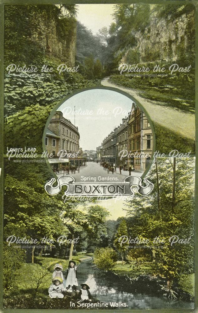 Multiview picture postcard, Buxton, c 1909