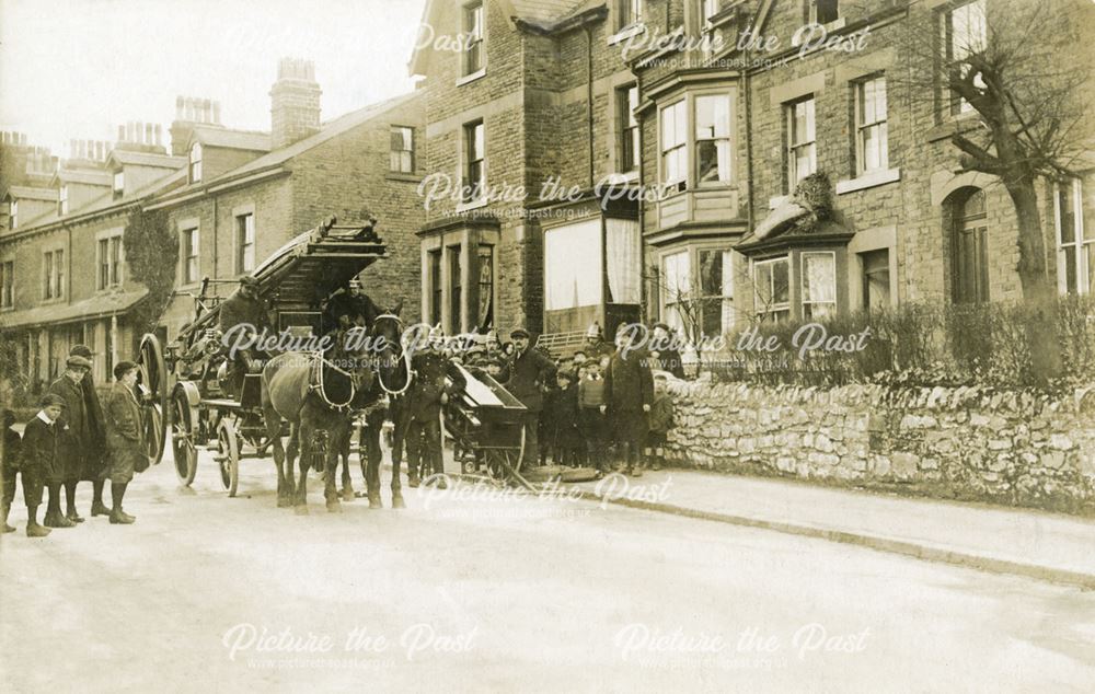 House fire on West Road, Buxton, 1916