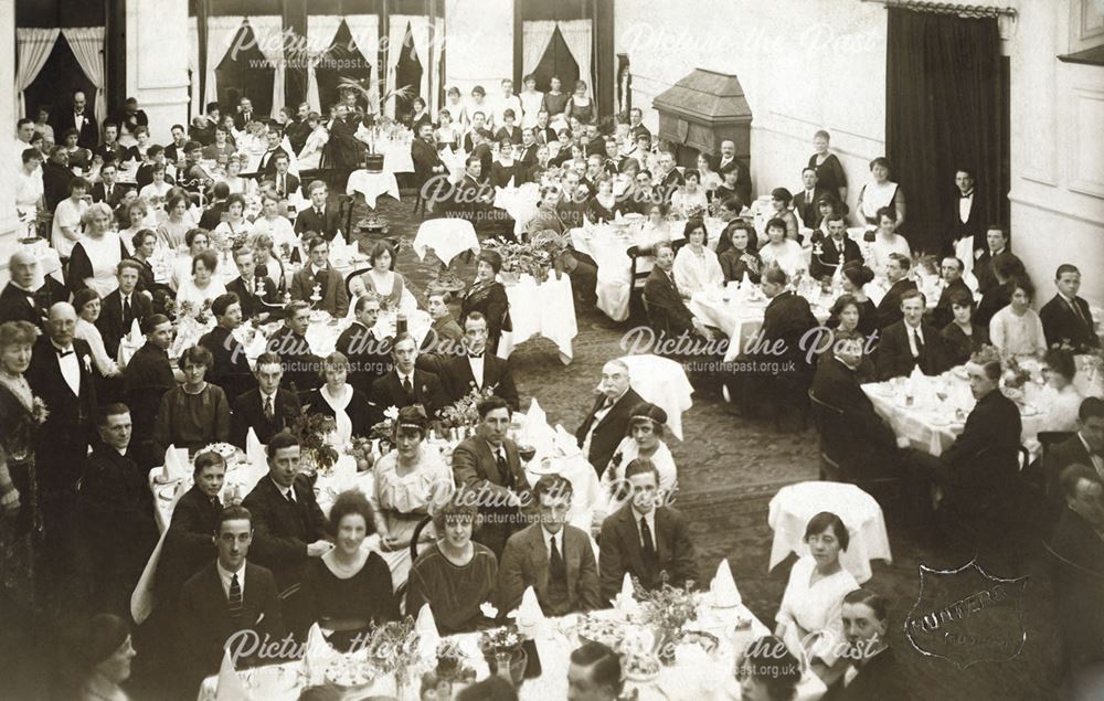 Banquet at an unidentified hotel, Buxton, 1923