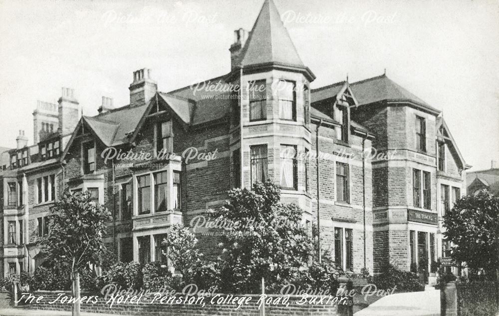 The Towers Hotel-Pension, College Road, Buxton, c 1909