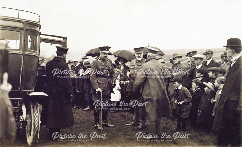 Senior officers and onlookers, near Buxton