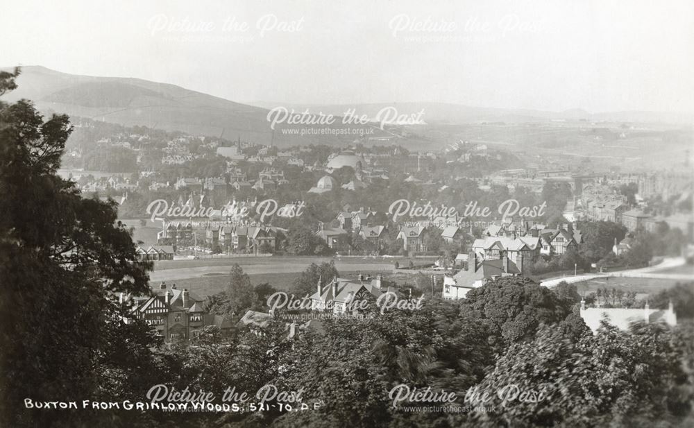 View of Buxton from Grinlow Woods, Burbage