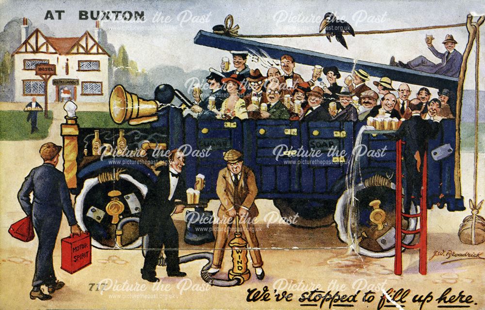 Novelty postcard, Buxton, c 1925