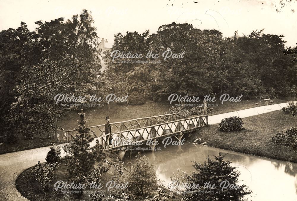 The footbridge in the Pavilion Gardens