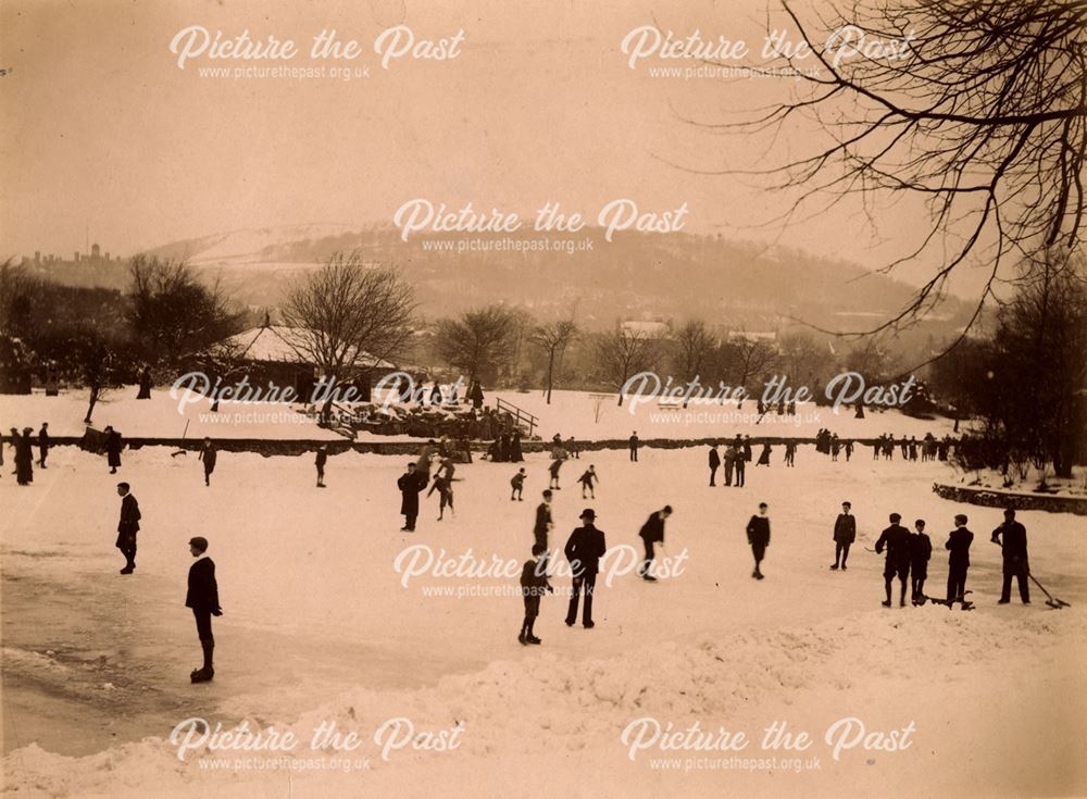 Skaters on the lake.