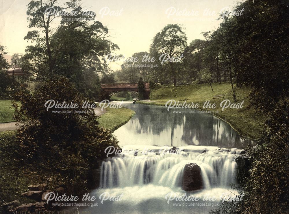 The waterfall, looking towards the ornamental bridge