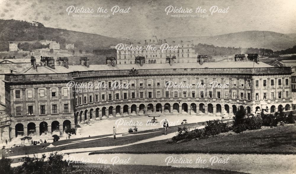 The Crescent and Palace Hotel, Buxton, c 1870s