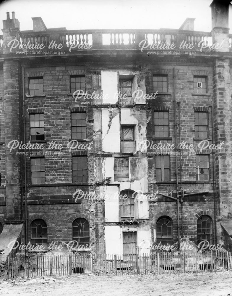 Rear view of the Crescent - building works