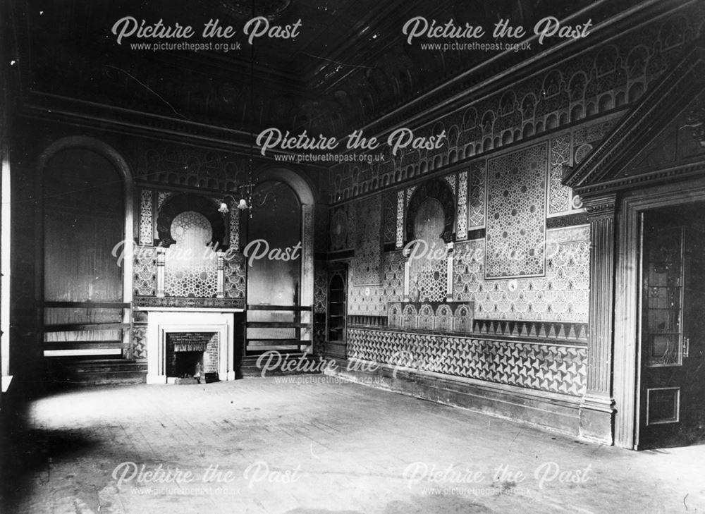 Interior of drawing room Hydropathic hotel Buxton