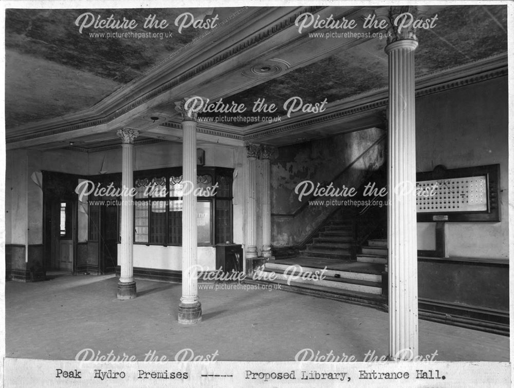 entrance hall of hydropathic hotel peak hydro premises proposed library
