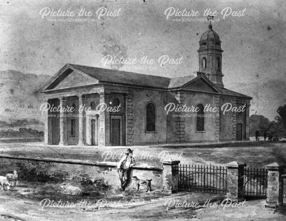 photograph of a print of St John's Church dated 1811