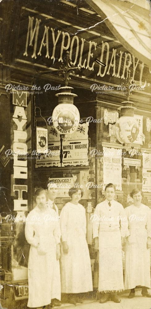 Maypole's Dairy - with workers, Spring Gardens