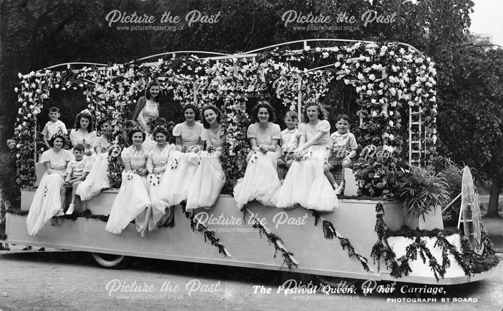 Festival Queen in her Carriage, Buxton, 1948