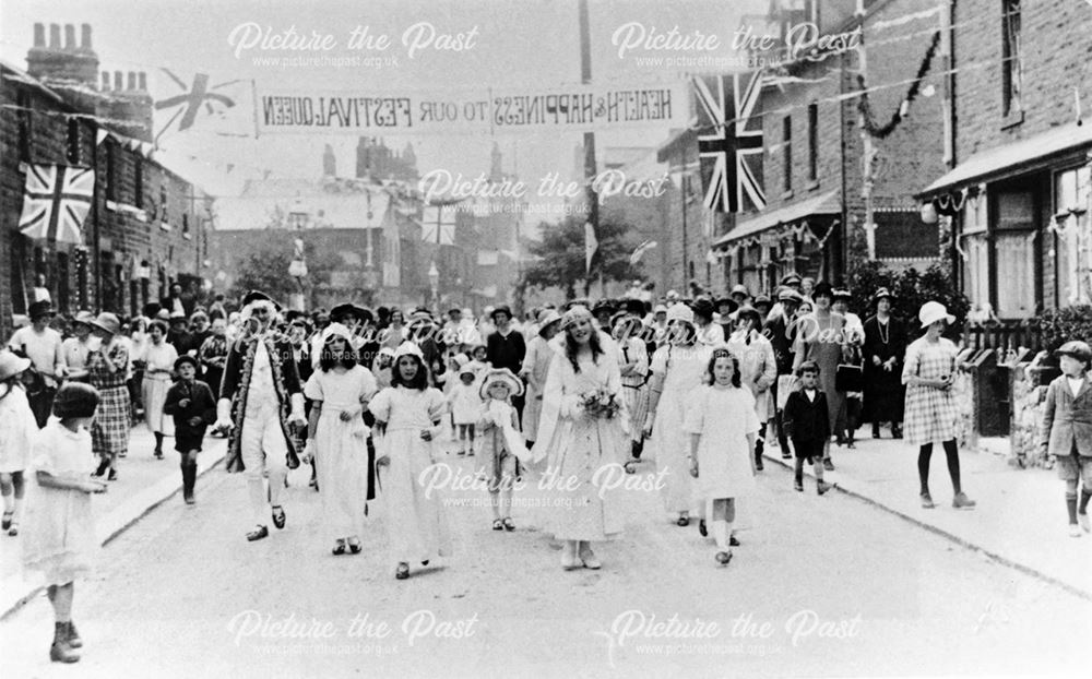 Carnival Parade. Rose Queen on foot.