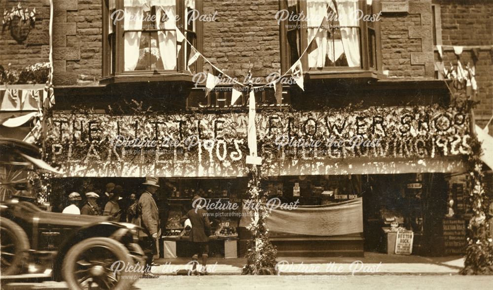Decorated shop. 'The little flower shop' - for the carnival