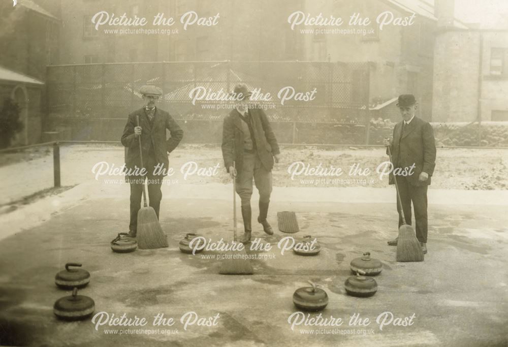 Curling at the rear of the Grove Hotel