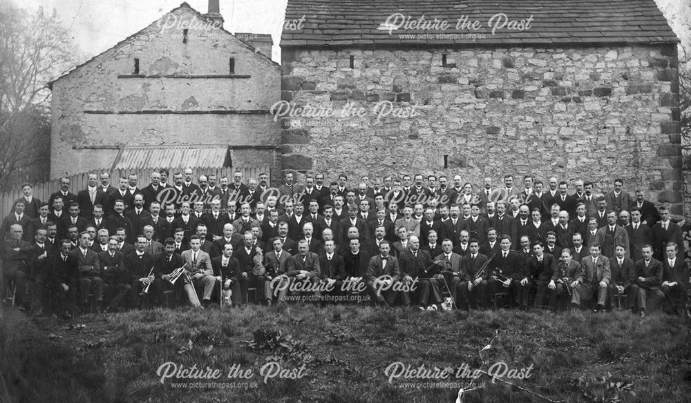 Group of men at an unknown location, undated