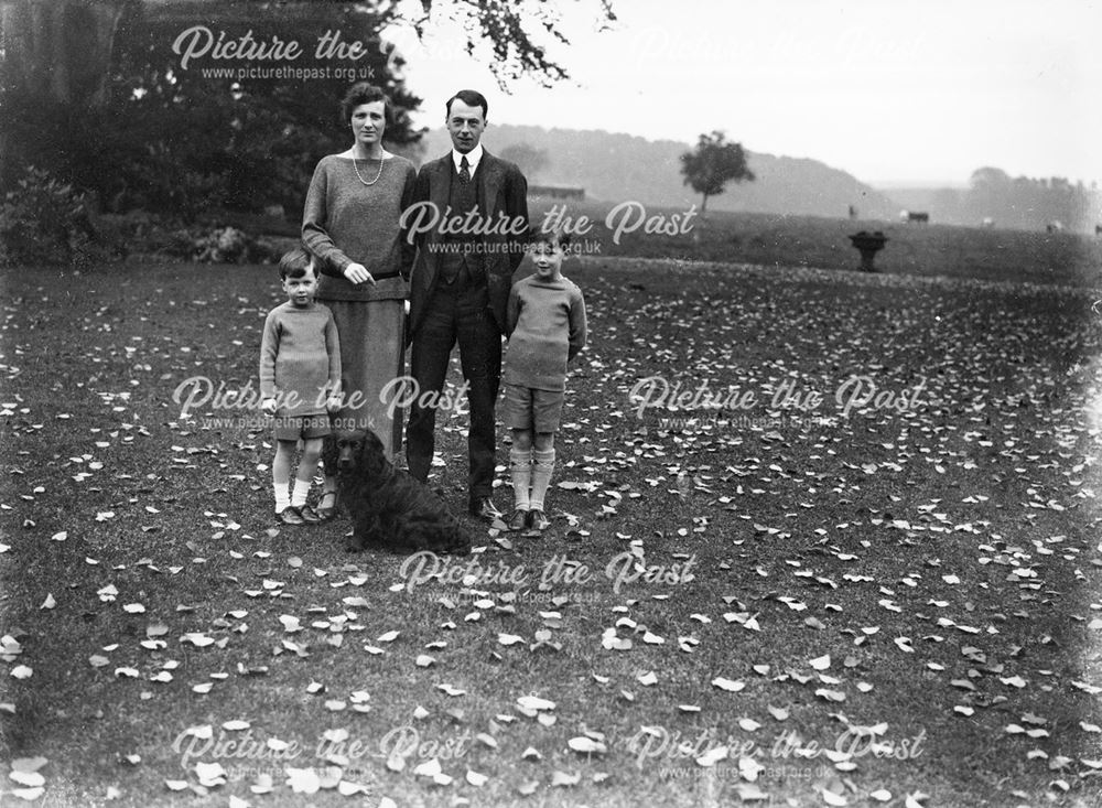 Lord and Lady Hartington and their sons, William and Andrew, portrait for forthcoming election campa