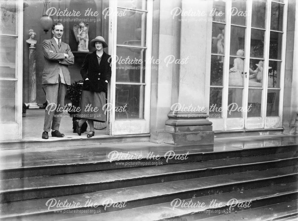 Lady Rachel Cavendish and Hon John Stuart at Chatsworth, 1923